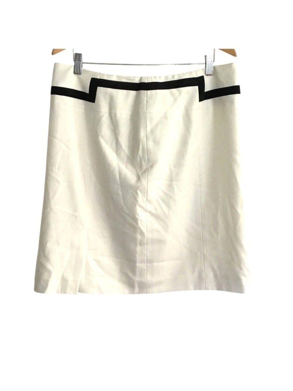 ANTONIO MELANI- WOMENS WHITE ZIP-UP CLOSURE LINE SKIRT SIZE 14